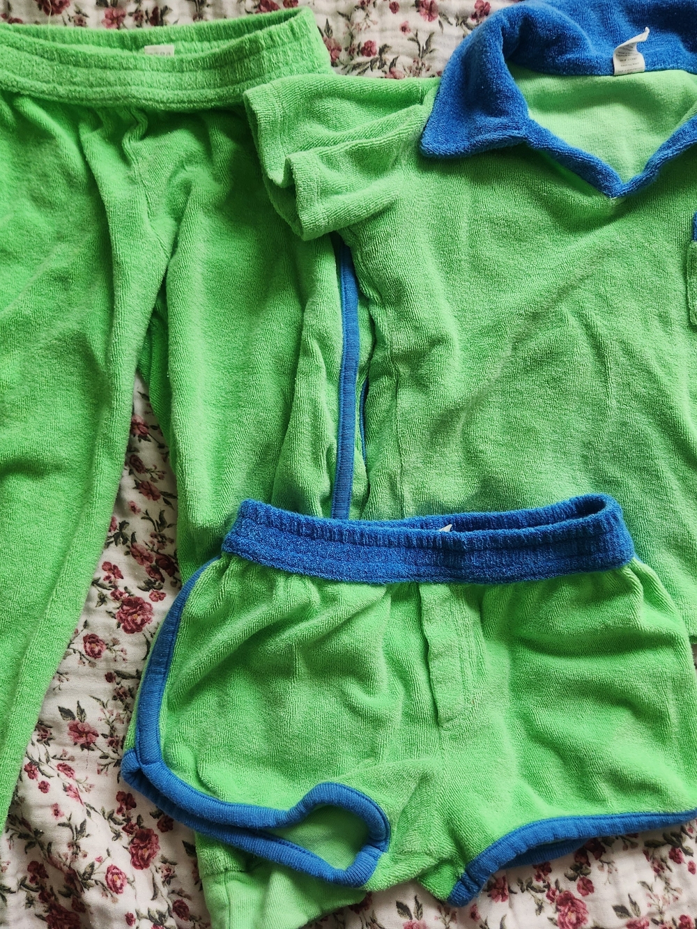 Green And Blue Kate Quinn Terry 3pc Set Size 6